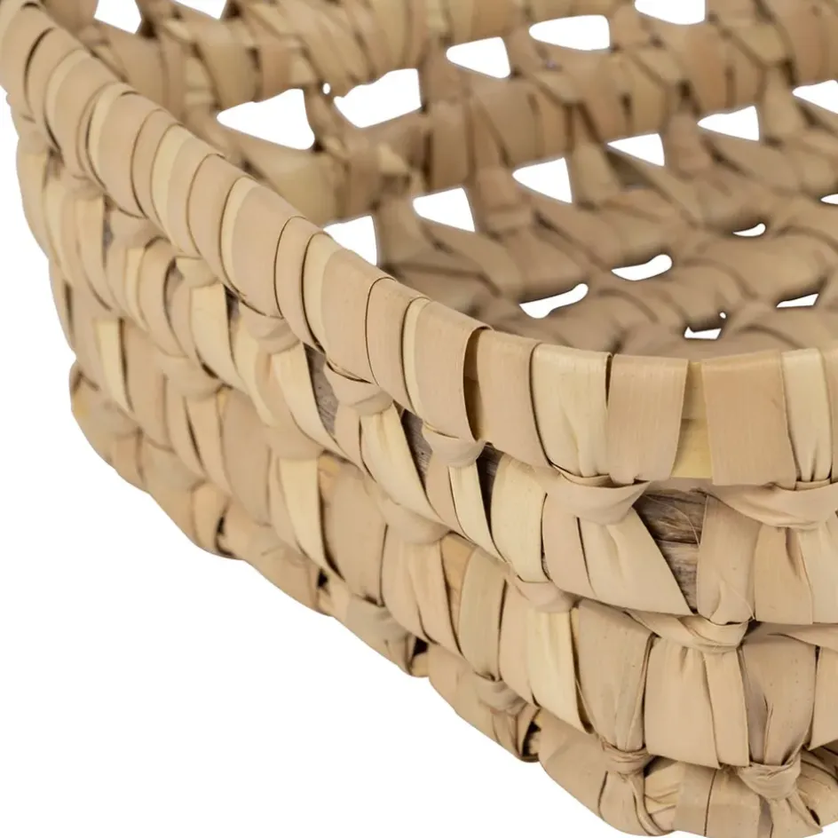Fabrique de Styles Paniers Et Corbeilles>Lot de 2 corbeilles en feuille de palmier 25x20xh10cm - Beezz Naturel