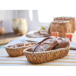 Fabrique de Styles Paniers Et Corbeilles>Lot de 2 corbeilles en Jacynthe d'eau et fer - Eté A La Mer Naturel