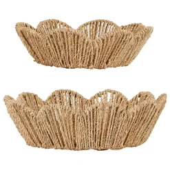 Fabrique de Styles Paniers Et Corbeilles>Lot de 2 corbeilles en jonc de mer et fer - Chaumiere Naturel