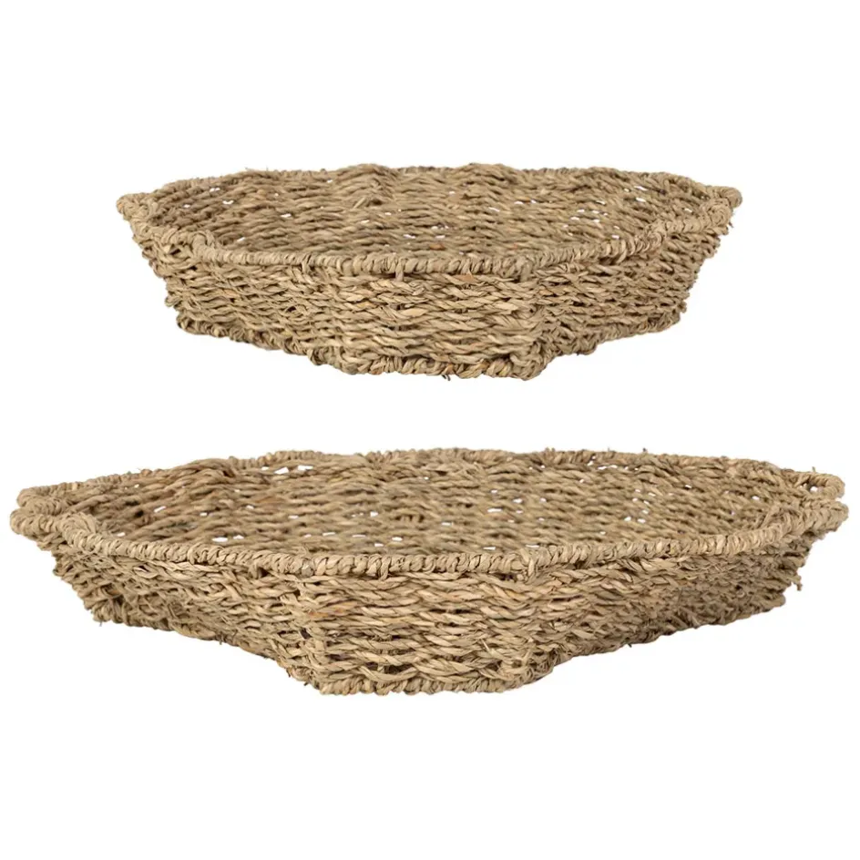 Fabrique de Styles Paniers Et Corbeilles>Lot de 2 corbeilles en jonc de mer - Les fruits Naturel