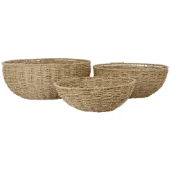 Fabrique de Styles Paniers Et Corbeilles>Lot de 3 corbeilles en jonc de mer - Borneo Naturel