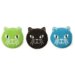 Fabrique de Styles Éponges Et Chiffons>Lot de 3 eponges chat Multicolore
