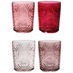 Fabrique de Styles Verres À Eau Et Gobelets>Lot de 4 gobelets en verre 35cl - Starla Rose
