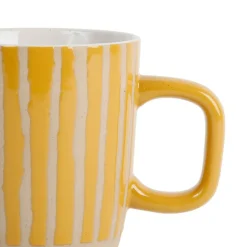 Fabrique de Styles Tasses Et Mugs>Lot de 2 mugs en grès jaune et blanc - courba Multicolore
