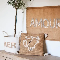 Fabrique de Styles Paniers Et Corbeilles>Lot de 2 paniers en coton et jute écru - Eté A La Mer Ecru