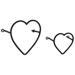 Fabrique de Styles Patères>Lot de 2 patères en fer - Cœur Noir