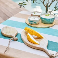 Fabrique de Styles Planches À Découper>Lot de 2 planches a découper en manguier - Eté A La Mer Naturel