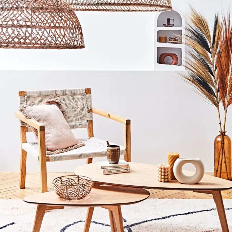 Fabrique de Styles Table Basses>Lot de 2 table basse en chêne - Becka Naturel