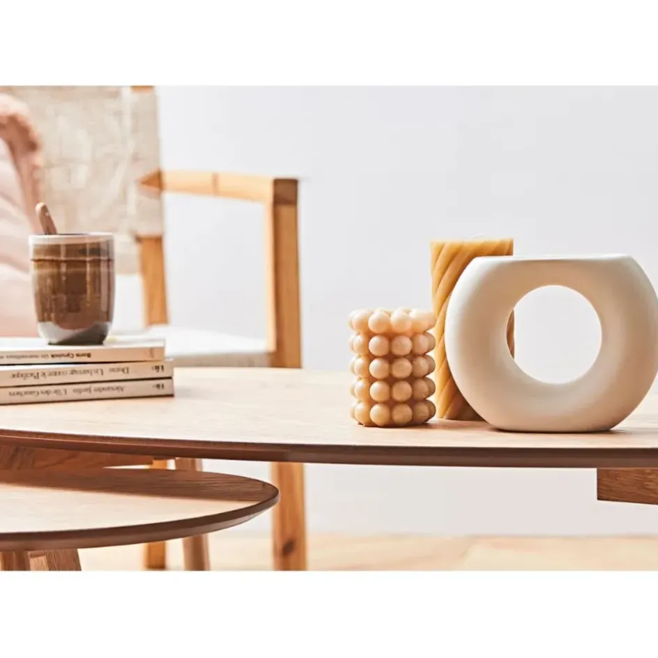 Fabrique de Styles Table Basses>Lot de 2 table basse en chêne - Becka Naturel