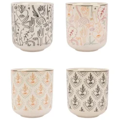 Fabrique de Styles Tasses Et Mugs>Lot de 4 tasses en céramique 10cl - Tulum Multicolore