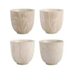 Fabrique de Styles Tasses Et Mugs>Lot de 4 tasses en grès mat - terre boheme Nude