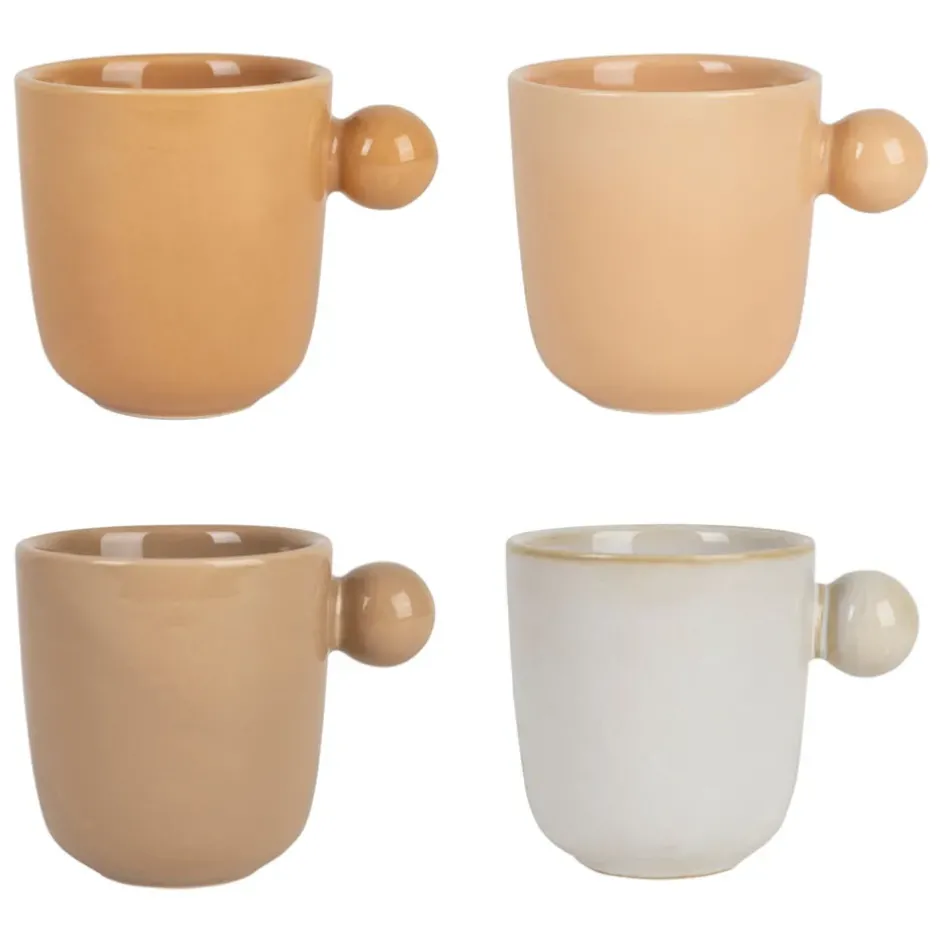 Fabrique de Styles Tasses Et Mugs>Lot de 4 tasses en grès 10cl - Klosen Nude