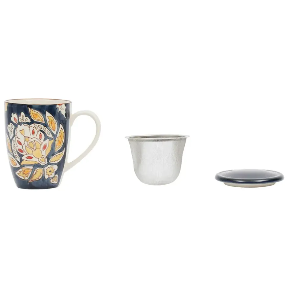 Fabrique de Styles Tasses Et Mugs>Lot de 2 tisanières et filtre en grès et inox 30cl - Orchila Multicolore