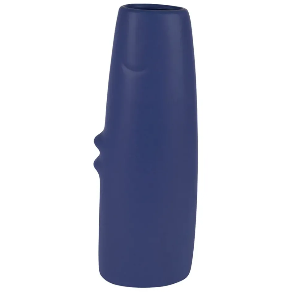 Fabrique de Styles Vases Et Soliflores>Lot de 2 vases visage en grès et écru h30cm Indigo