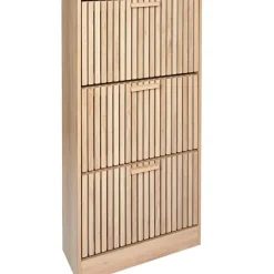 Fabrique de Styles Bibliothèques Et Étagères>Meuble à chaussures 3 portes H113cm - Kara Marron