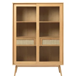 Fabrique de Styles Buffets Et Vitrines>Meuble haut en placage chêne h160cm - barrali Naturel