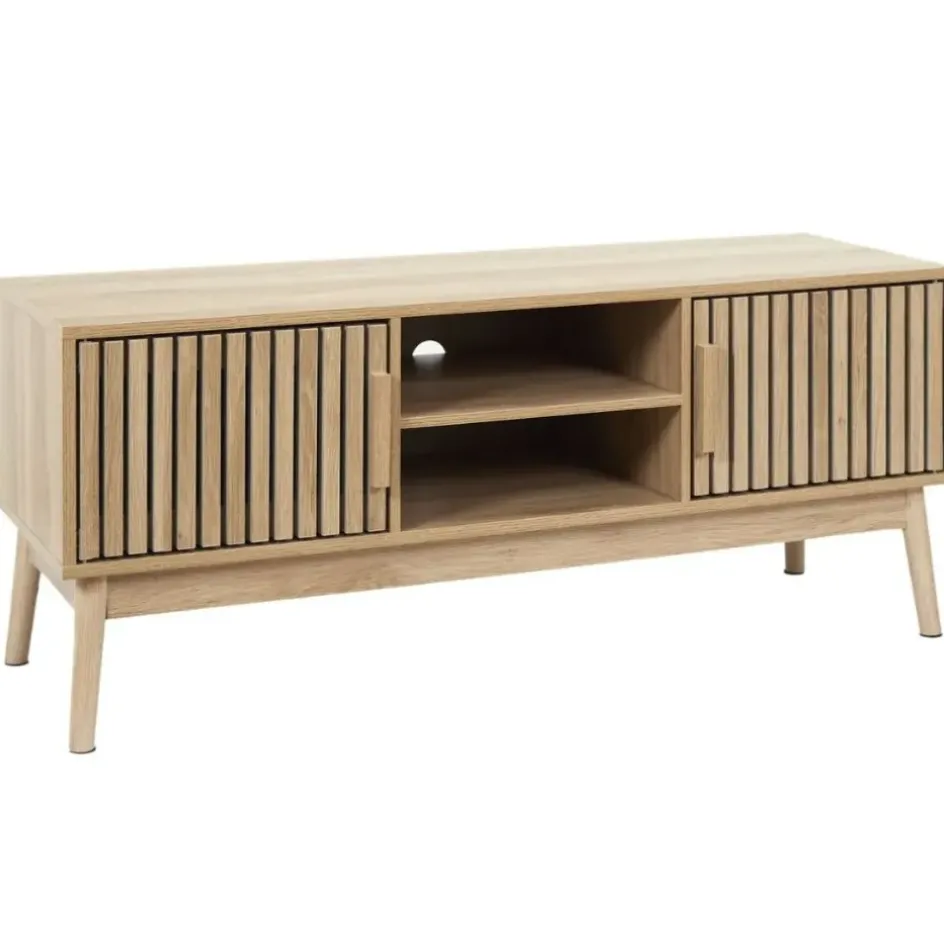 Fabrique de Styles Meubles Tv>Meuble tv en bois naturel 117x48cm - kara Marron