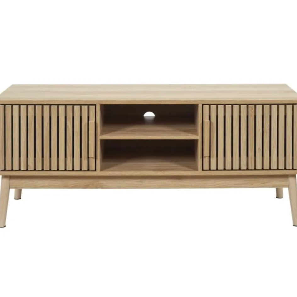 Fabrique de Styles Meubles Tv>Meuble tv en bois naturel 117x48cm - kara Marron