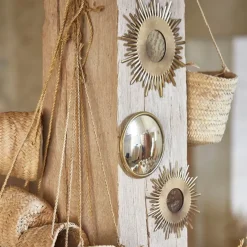 Fabrique de Styles Miroirs>Miroir antique en fer d18cm - aureol Doré