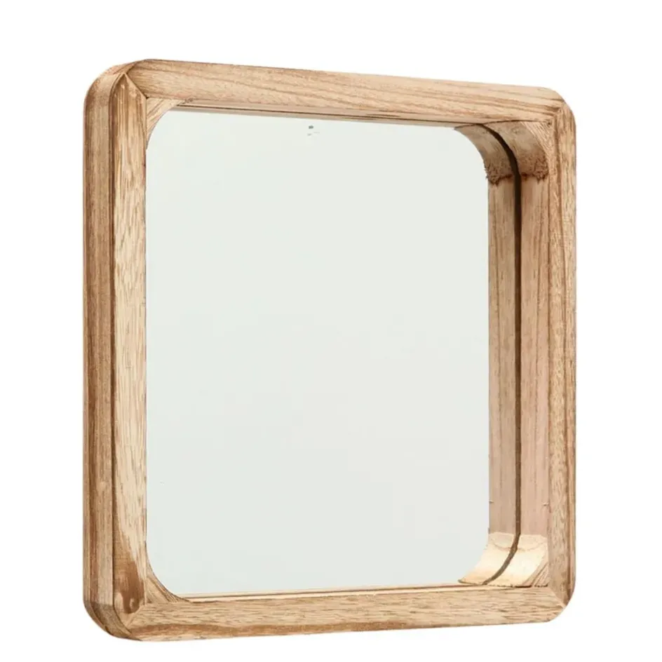 Fabrique de Styles Miroirs>Miroir carre en paulownia 30x30cm - Mambo Naturel