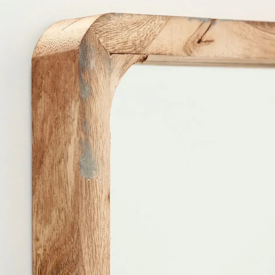 Fabrique de Styles Miroirs>Miroir carre en paulownia 30x30cm - Mambo Naturel