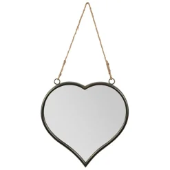 Fabrique de Styles Miroirs>Miroir cœur en fer et miroir - Cœur Gris