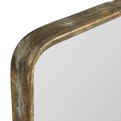 Fabrique de Styles Miroirs>Miroir doré patiné en fer - Aziru Bleu, Doré