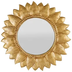 Fabrique de Styles Miroirs>Miroir en fer d40cm - aureol Doré
