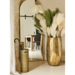Fabrique de Styles Miroirs>Miroir en fer h187cm - Badria Doré