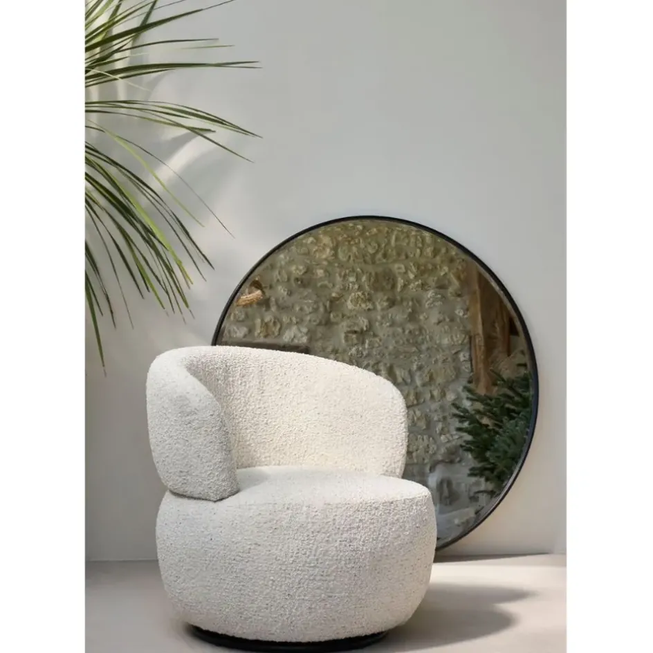 Fabrique de Styles Miroirs>Miroir en fer d110cm - Arlequin Noir