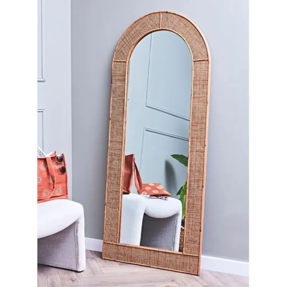 Fabrique de Styles Miroirs>Miroir en rotin 70xh160.5cm - Tamba Naturel