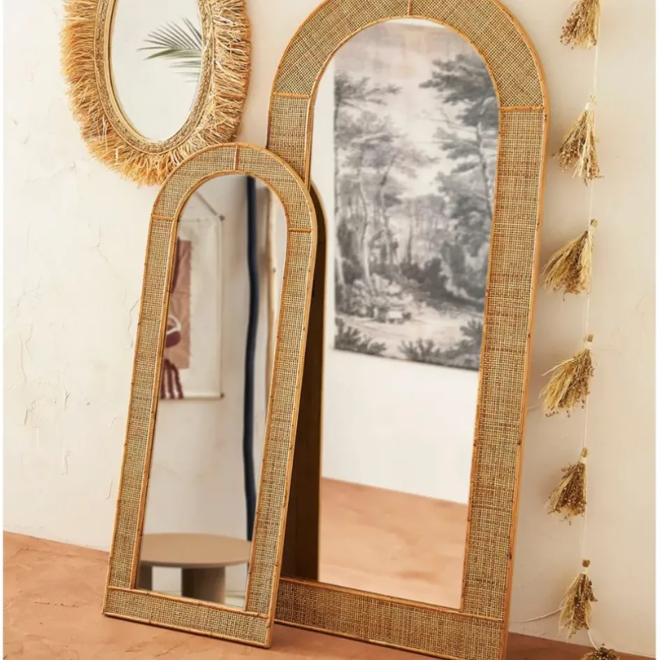 Fabrique de Styles Miroirs>Miroir en rotin 70xh160.5cm - Tamba Naturel