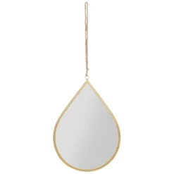 Fabrique de Styles Miroirs>Miroir goute en fer 32x46cm - Ornalise Doré