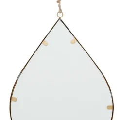 Fabrique de Styles Miroirs>Miroir goute en fer 32x46cm - Ornalise Doré
