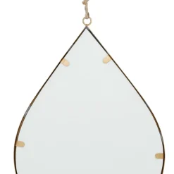 Fabrique de Styles Miroirs>Miroir goute en fer 26.5x37cm - Ornalise Doré