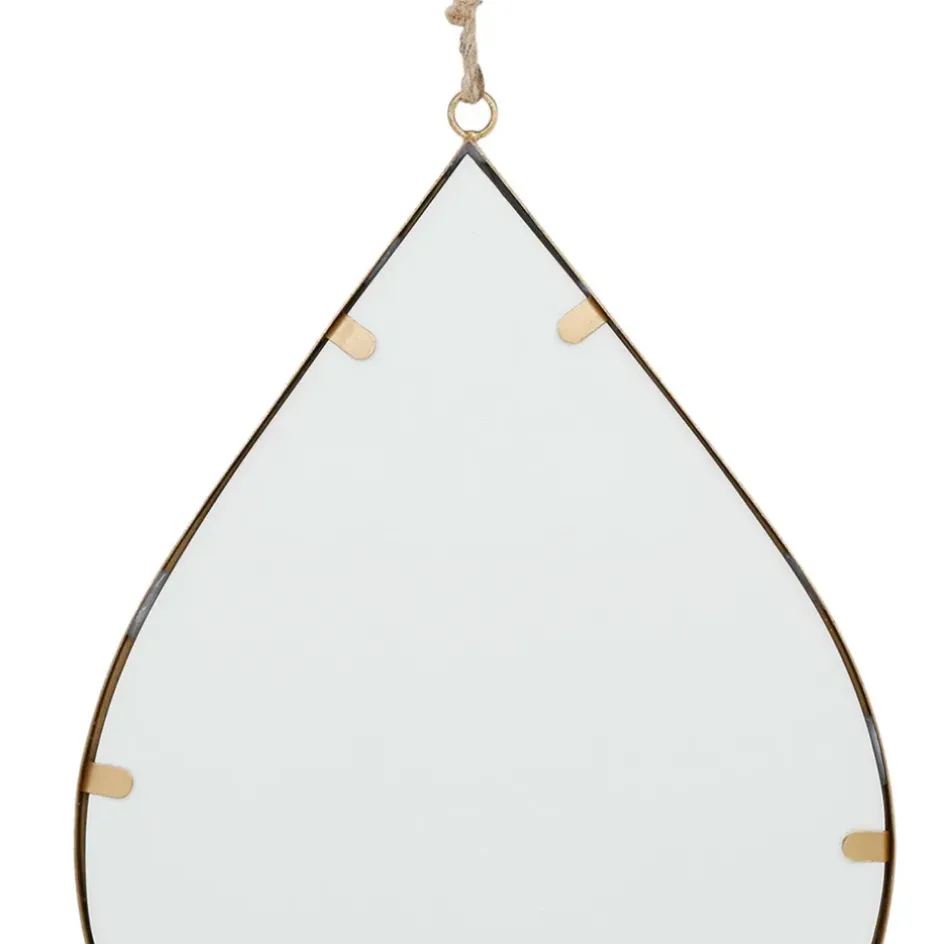 Fabrique de Styles Miroirs>Miroir goute en fer 26.5x37cm - Ornalise Doré