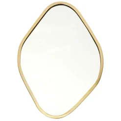 Fabrique de Styles Miroirs>Miroir losange contour dore 34x25cm Cuivre