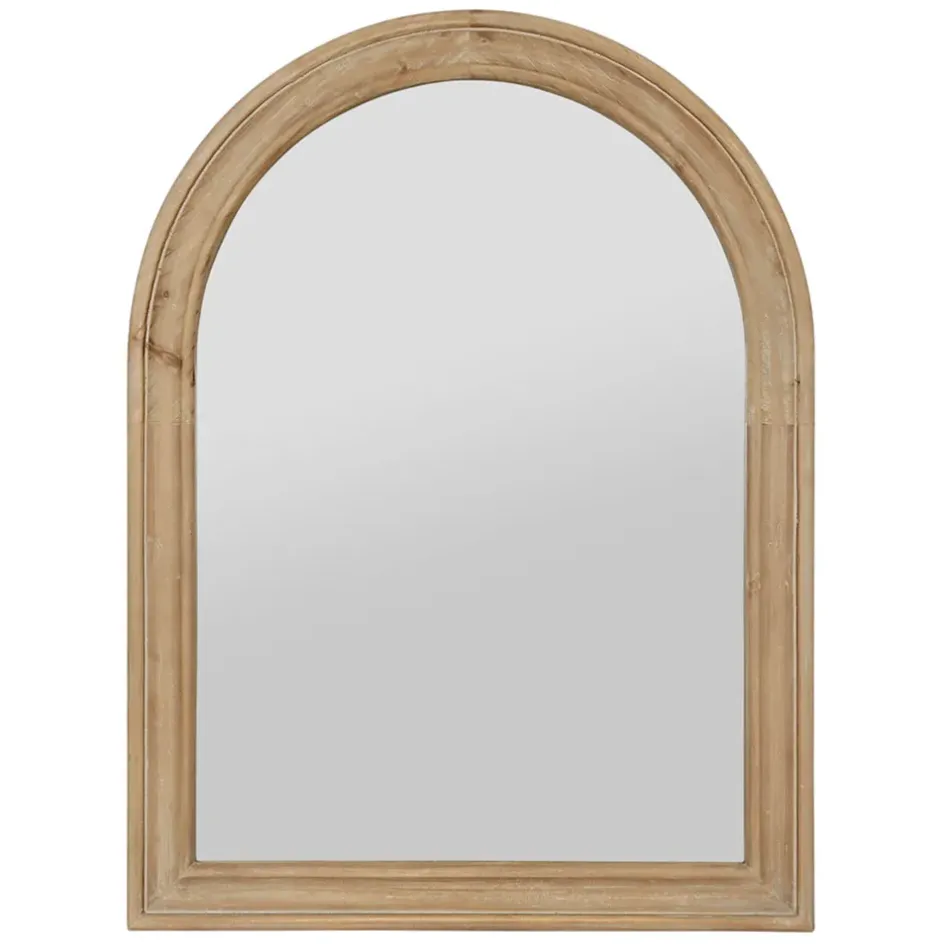 Fabrique de Styles Miroirs>Miroir 60x80cm en bois de sapin - firmin Naturel Foncé