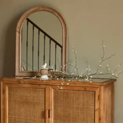 Fabrique de Styles Miroirs>Miroir 60x80cm en bois de sapin - firmin Naturel Foncé