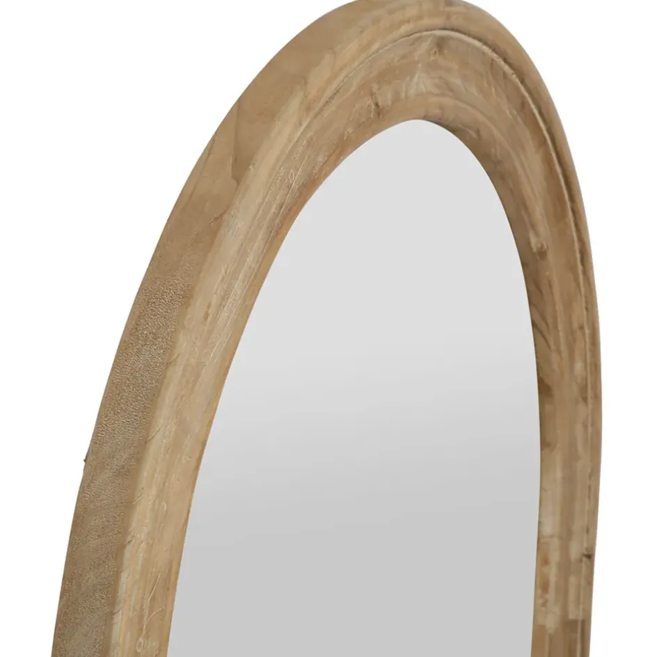 Fabrique de Styles Miroirs>Miroir 60x80cm en bois de sapin - firmin Naturel Foncé