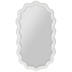 Fabrique de Styles Miroirs>Miroir ovale 27x49cm - Funky Blanc
