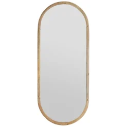 Fabrique de Styles Miroirs>Miroir ovale en manguier 49x119.5cm - Hervea Naturel