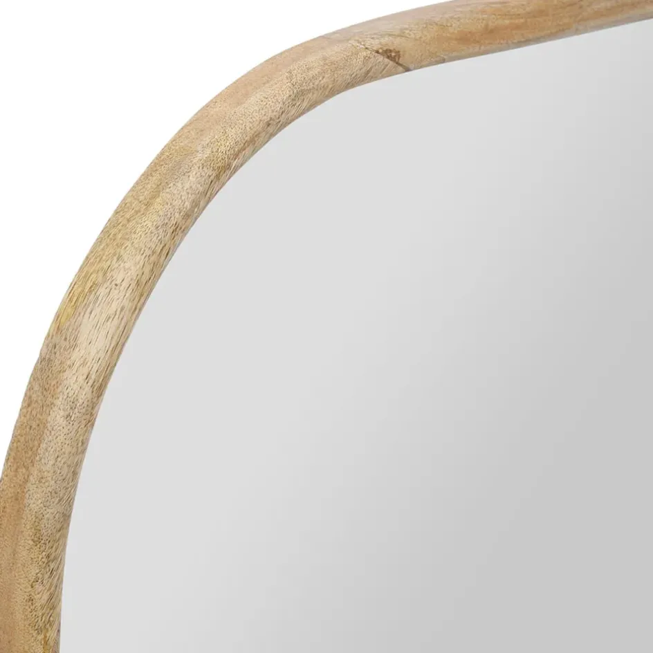Fabrique de Styles Miroirs>Miroir ovale en manguier 49x119.5cm - Hervea Naturel