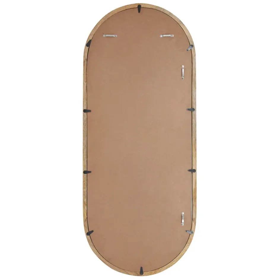 Fabrique de Styles Miroirs>Miroir ovale en manguier 49x119.5cm - Hervea Naturel