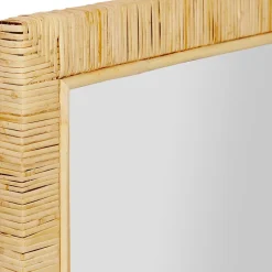 Fabrique de Styles Miroirs>Miroir rectangle en rotin 50.5x75.3cm Naturel