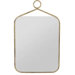 Fabrique de Styles Miroirs>Miroir rectangulaire en fer - écus Doré