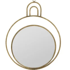 Fabrique de Styles Miroirs>Miroir rond en fer - koshi Doré