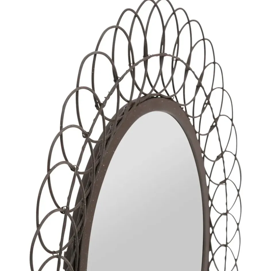 Fabrique de Styles Miroirs>Miroir rond en fer D44cm - Lore Noir