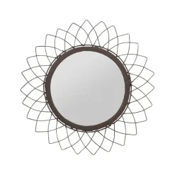 Fabrique de Styles Miroirs>Miroir rond en fer D32cm - Lore Noir