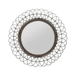 Fabrique de Styles Miroirs>Miroir rond en fer D31cm - Lore Noir